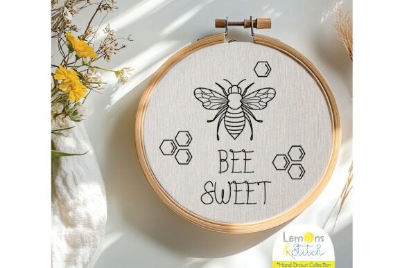 Bee Sweet Honeycomb: A Charming Hand Embroidery Design for Personalized Gifts