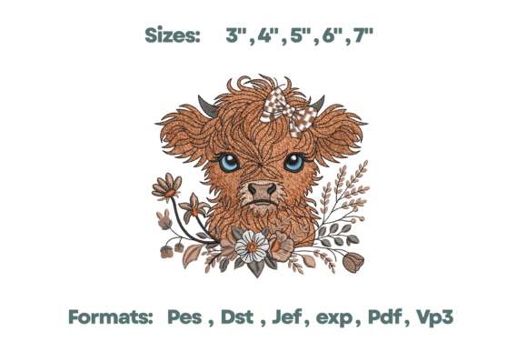 Boho Floral Highland Cow Embroidery Review