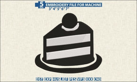 Cake Slice Embroidery Pattern for Etsy & Small Shop Sellers