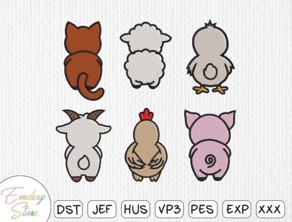 Farm Animal Back View Embroidery: A Craft Fair Review