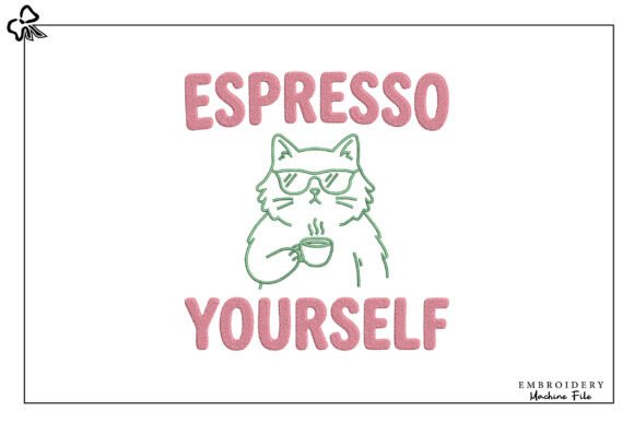 Funny Coffee Cat Embroidery: A Playful, Practical Design for Makers and Sellers