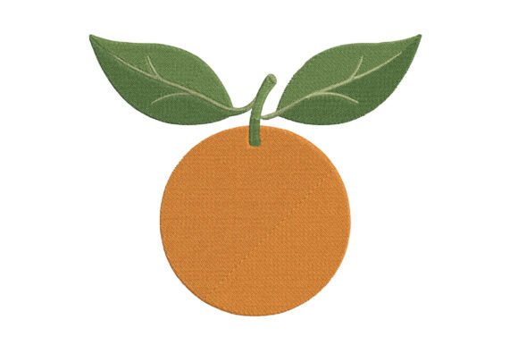 Orange Citrus Embroidery Design: Fresh, Minimal, and Versatile