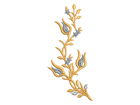 Ottoman Tulip Branch Embroidery