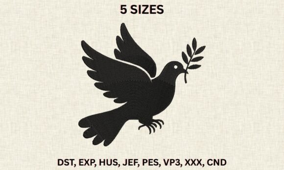 Peaceful Symbolism Meets Practical Embroidery: A Designer’s Take on Dove Olive Branch DST PES Embroidery