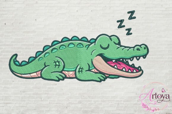 Review: Sleeping Alligator Embroidery Design for Boutique Apparel